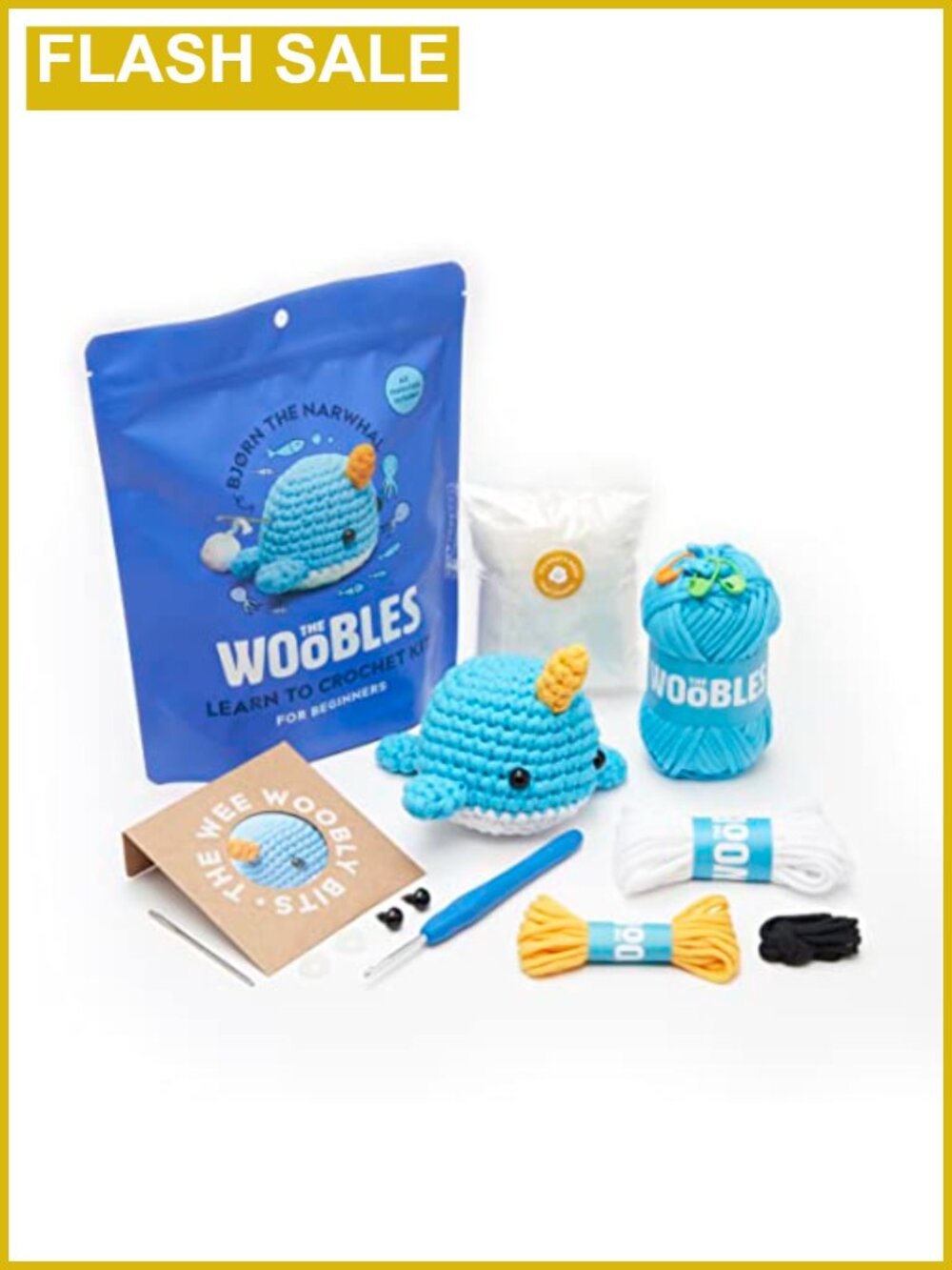 Beginner Crochet Kit All-In-One Bjorn Narwhal Learn to Crochet